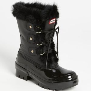 RARE Hunter Cathie Fur-Trimmed Boots